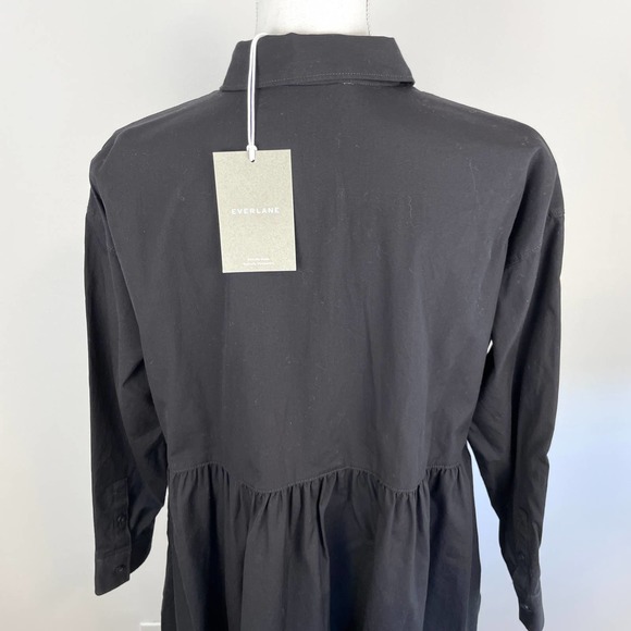 Everlane The Field Button Down Dress In Black Size XS New - Picture 10 of 14